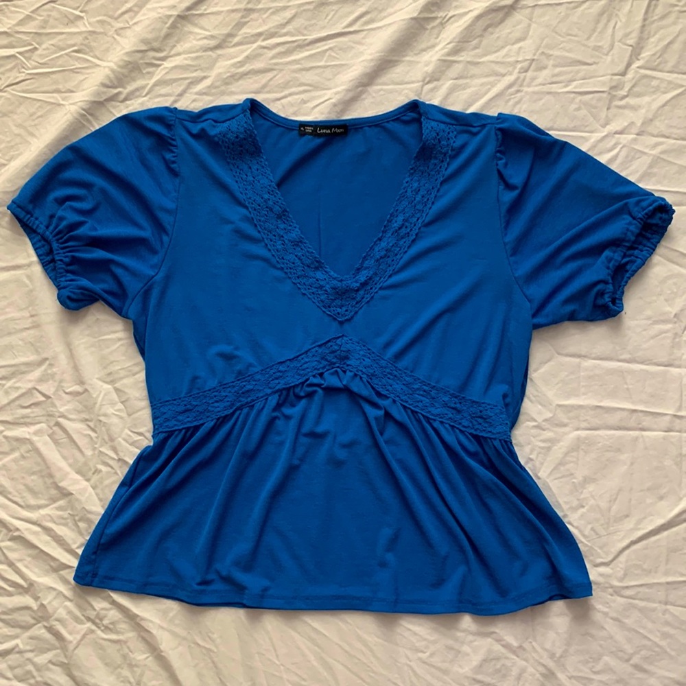 Women’s “Luna Moon” Royal Blue Blouse/Top